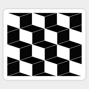 Abstract geometric pattern - black and white. Sticker